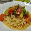 波波子's cooksnap of when they made トマトツナアスパラ　de　スピードパスタ.