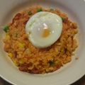ティーマファソン's cooksnap of when they made 温玉のっけケチャップライス♡♥塩で.