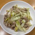 ママメイン！時々子供's cooksnap of when they made 白菜と豚バラの塩麹炒め！.