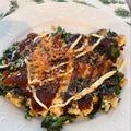 ケロNC's cooksnap of when they made 豆腐とキャベツで糖質オフお好み焼き✨.