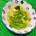 ふたごゆき's cooksnap of when they made 絹さやと卵とワカメの味噌汁.