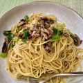 ビートルズ食堂's cooksnap of when they made オイルサーディンのレモン醤油パスタ.