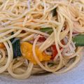 akikomino's cooksnap of when they made ワンパン簡単シラスとトマトの和風パスタ.