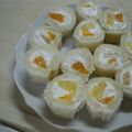もくよう's cooksnap of when they made 水切りヨーグルトでフルーツロールサンド.
