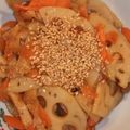 earlybirdk's cooksnap of when they made 油揚げとレンコンのきんぴら✿.