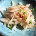 ｍａｒしゃん's cooksnap of when they made 薄桃色でさっぱり♡大根の甘梅肉和え.