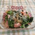 Nekozame's cooksnap of when they made ほうれん草のチーズ炒め.