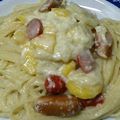 あすみんみん's cooksnap of when they made 新じゃがとふんわり卵のパスタ.