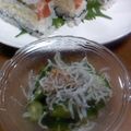 kuishinboF's cooksnap of when they made きゅうりの梅和え（チリメンジャコ入り）.