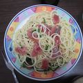 ゆみこっこ's cooksnap of when they made 夏に美味し♪　生ハムと大葉の冷製パスタ.