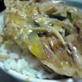 くっちゃらん's cooksnap of when they made とろ～り　シメジとニラの豚丼.