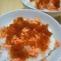 ママdeko's cooksnap of when they made 鮭トビ丼　（プチ丼）.