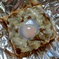 ポニーリボン's cooksnap of when they made 冷凍作りおきトースト　チーズカレーエッグ.