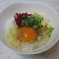 ナナプー's cooksnap of when they made チーズと福神漬けの卵かけご飯　カレー風味.