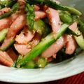 羽尼うに's cooksnap of when they made アスパラと魚肉ソーセージのチーズ炒め.