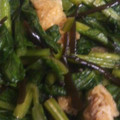 Takire's cooksnap of when they made 捨てないエコ♪なかぶの葉と塩こんぶ炒め❤.