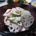 えみんちゅ＊'s cooksnap of when they made 辛子マヨが合う！蓮根とハムのサラダ.
