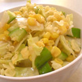 papikun's cooksnap of when they made シャキシャキ野菜と揚げ玉入り♪和風サラダ.
