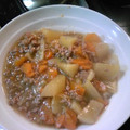 ＭＵＵ★'s cooksnap of when they made 大根と白菜のそぼろ煮.