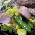 えみんちゅ＊'s cooksnap of when they made 絹さやと卵とお魚バーグの炒めもの.