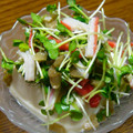 B子chan's cooksnap of when they made 貝割れとちくわのザーサイ中華和え.