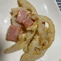 びぃころ's cooksnap of when they made れんこんとベーコンのガーリックマヨサラダ.