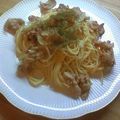 あふたん's cooksnap of when they made 豚肉とたまねぎの和風スパゲッティ.