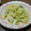 実菜都's cooksnap of when they made 白菜と胸肉のオイスター炒め.