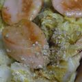 mogumokura's cooksnap of when they made 白菜とおさかなソーセージ✿カレー胡麻和え.