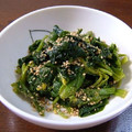 ヌーシ's cooksnap of when they made ほうれん草とワカメ♪ゴマからしあえ.
