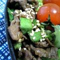 まりんごっこ's cooksnap of when they made 牛肉とオクラの炒め物.