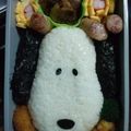 春空☆'s cooksnap of when they made スヌーピーサンタのお弁当（キャラ弁）.