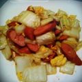 Ｅ－１０'s cooksnap of when they made 白菜とウインナーの卵炒め.