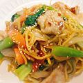 あんまかろん☆'s cooksnap of when they made ハマる♡小松菜&豚バラ肉の上海風焼きそば.