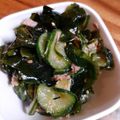 つぅ's cooksnap of when they made きゅうりとワカメとツナの和え物。.
