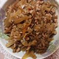 ぺんぺん号's cooksnap of when they made ごぼうとひき肉のピリ辛煮.