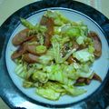 花いちもん's cooksnap of when they made 簡単！キャベツ＆ソーセージ炒め.