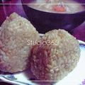 美食菜's cooksnap of when they made ダシ香る焼きおにぎり.