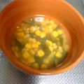 にこにこ☆☆'s cooksnap of when they made コーンとピーマンのとろ～りスープ☆.