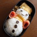 アカほっぺ's cooksnap of when they made 雪だるま弁当.