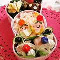 ＴＷＯＨＥＡＲＴＳ's cooksnap of when they made きゅうりと金時豆のお花　　お弁当に♪.