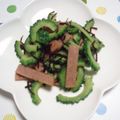 volvol's cooksnap of when they made ゴーヤの塩昆布炒め.