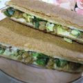 miyuki12's cooksnap of when they made パン耳のカレー納豆チーズサンド✿.