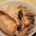 ミワボシ's cooksnap of when they made 我が家流！卵入りお揚げとキノコの煮つけ.