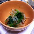 ponsyuke♪'s cooksnap of when they made 小松菜・なめ茸・モヤシのおひたし.
