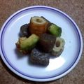 はみ出し人生's cooksnap of when they made こんにゃくとアボカドの柚子胡椒麺つゆ炒め.