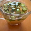 もものすけのまま's cooksnap of when they made オクラと梅の冷たいスープ.