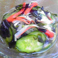 かめ凜's cooksnap of when they made 白だし活用。胡瓜とカニカマの甘酢和え.