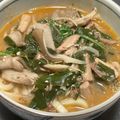 クックM6DK2O☆'s cooksnap of when they made イワシ缶でキムチ味噌うどん.
