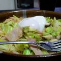 kekke1218's cooksnap of when they made ☆ベーコンとキャベツの和風温たまパスタ.